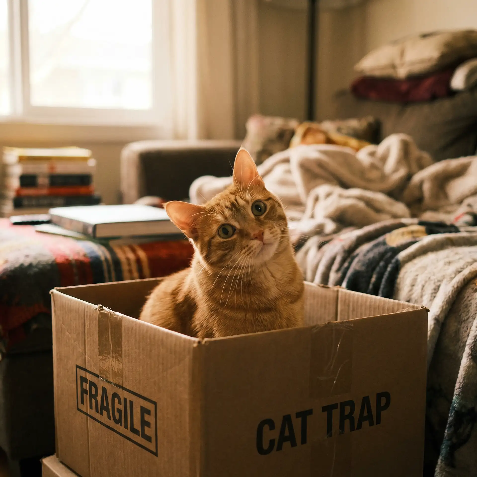 橘猫躲在纸箱里 - 法外风云国语